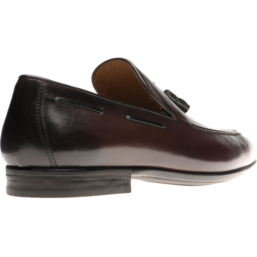 Product image for Herring Andalusia mens rubber-soled tasselled loafers in brown calf (second)