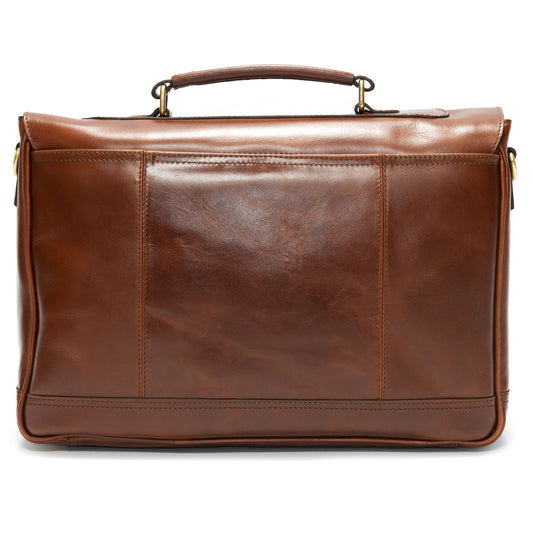 Product image for Herring Archway Briefcase in brandy calf
