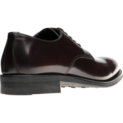 Product image for Herring Arundel mens rubber-soled Derby shoes in burgundy polished