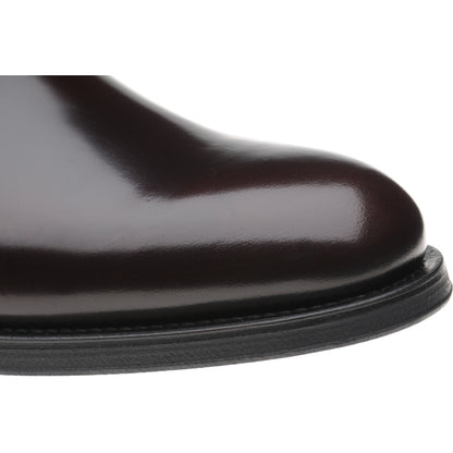 Product image for Herring Arundel mens rubber-soled Derby shoes in burgundy polished
