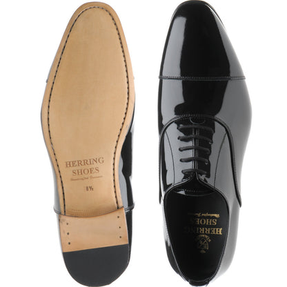 Product image for Herring Aston mens Oxfords in black patent (second)