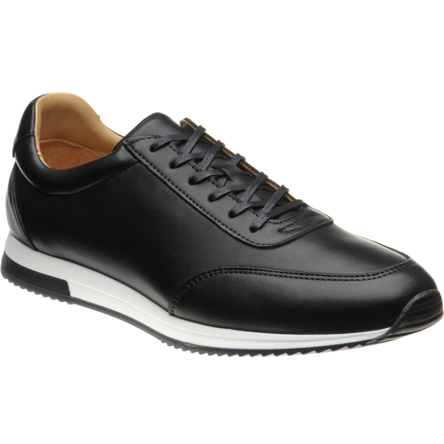 Product image for Herring Atlanta mens rubber-soled trainers in black calf (second)