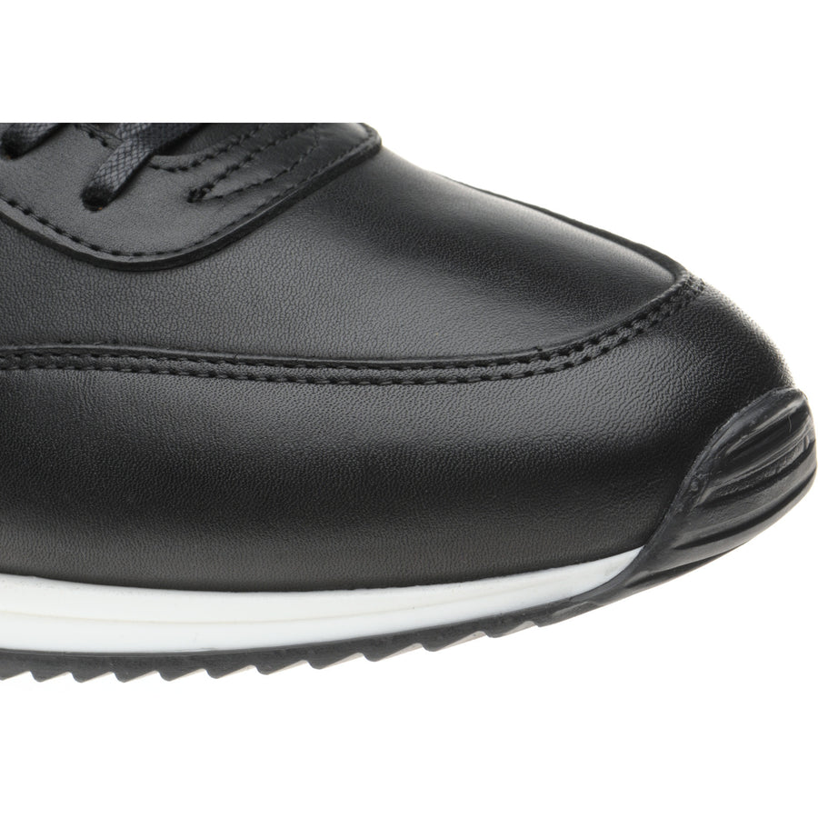 Product image for Herring Atlanta mens rubber-soled trainers in black calf (second)