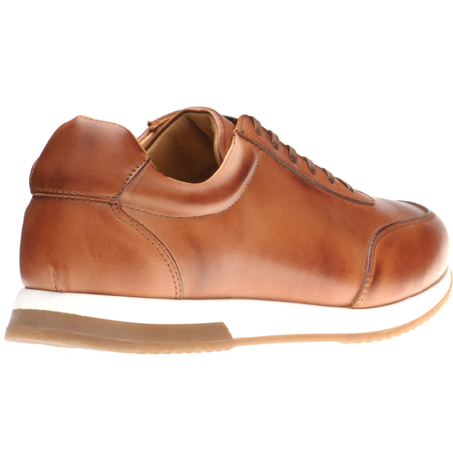 Product image for Herring Atlanta mens rubber-soled trainers in english tan calf (second)