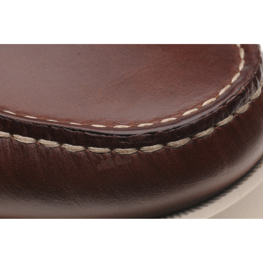 Product image for Herring Atlantic mens rubber-soled deck shoes in brown waxy (second)