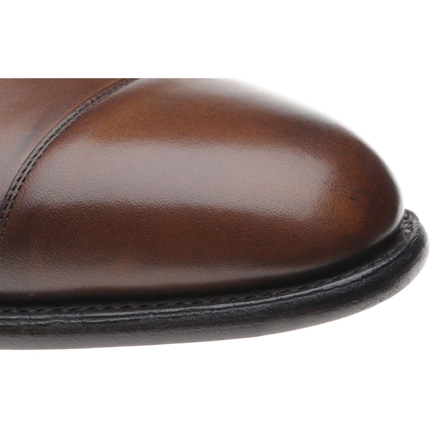 Product image for Herring Attlee mens double monk shoes in mahogany calf