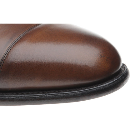 Product image for Herring Attlee mens double monk shoes in mahogany calf