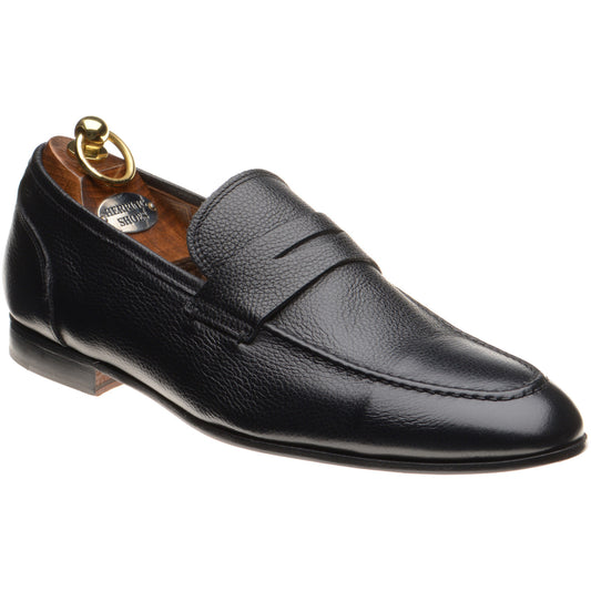 Product image for Herring Barbato mens hybrid-soled loafers in black grain