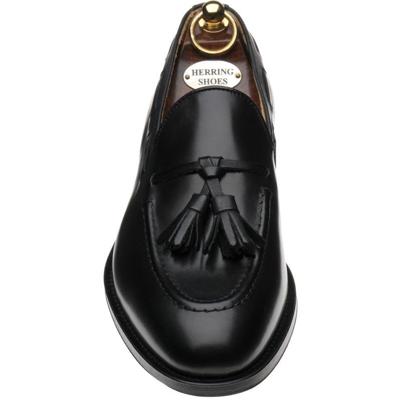 Product image for Herring Barcelona III mens tasselled loafers in black calf (second)