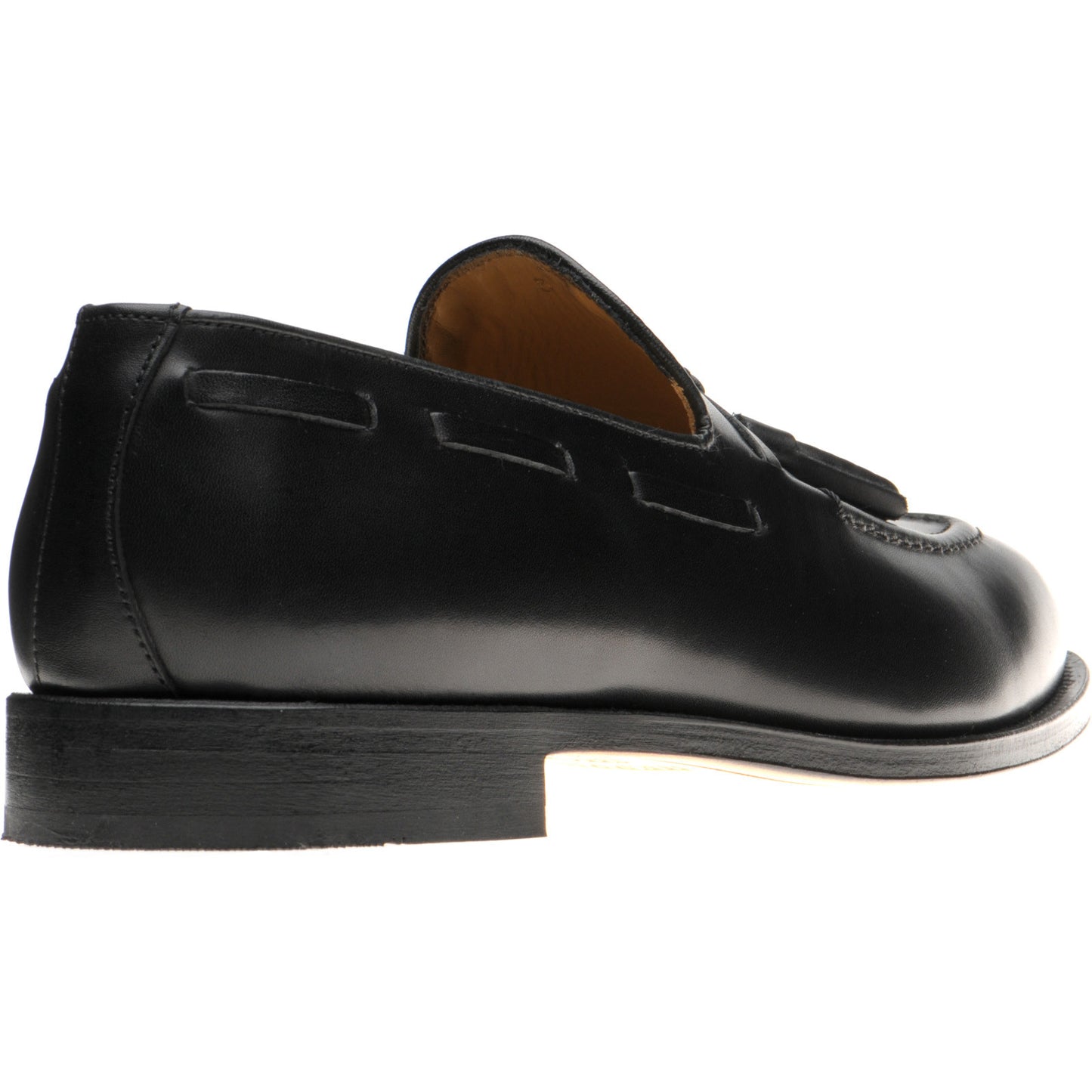 Product image for Herring Barcelona III mens tasselled loafers in black calf (second)