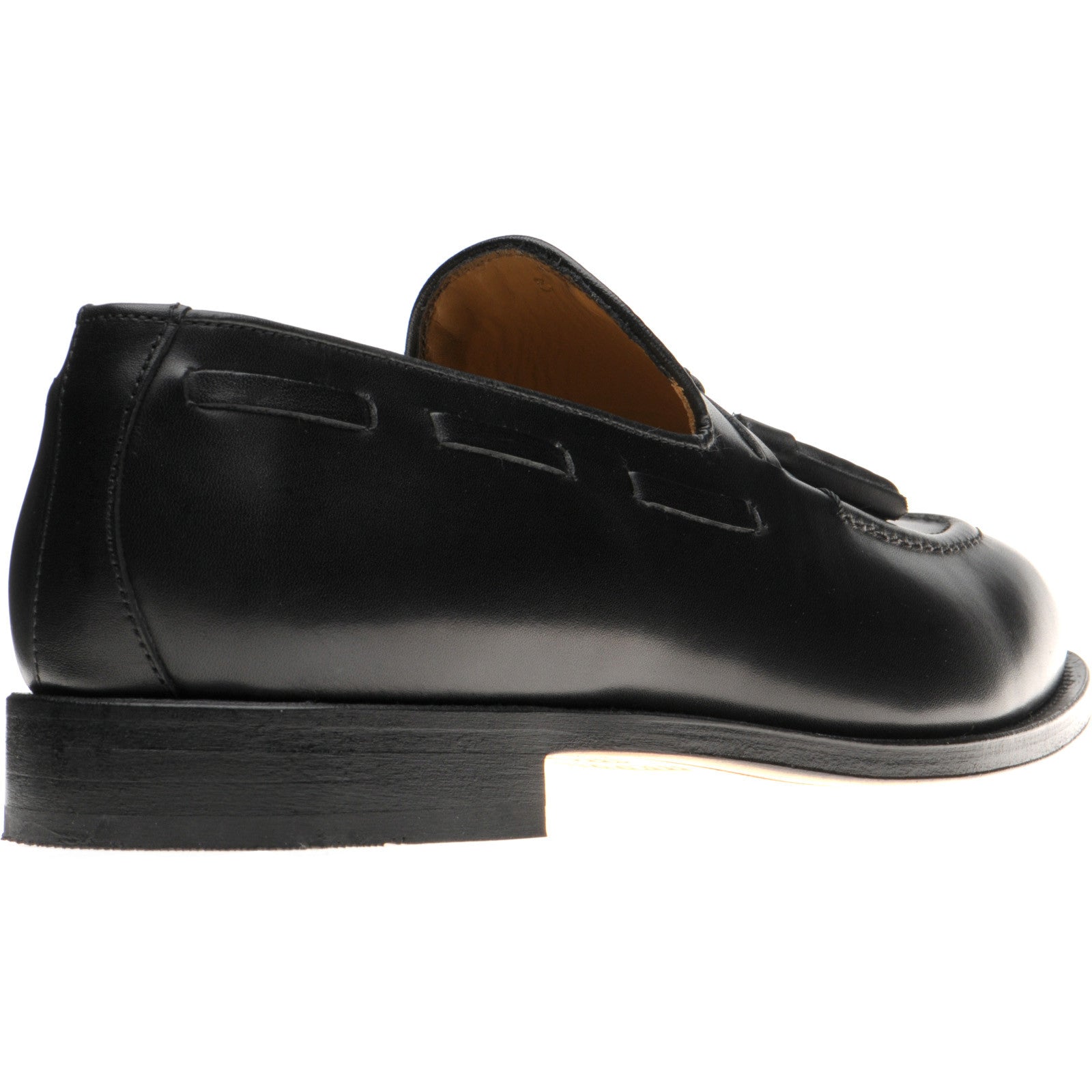 Product image for Herring Barcelona III mens tasselled loafers in black calf (second)