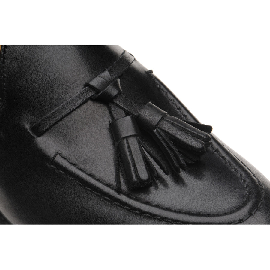 Product image for Herring Barcelona III mens tasselled loafers in black calf (second)