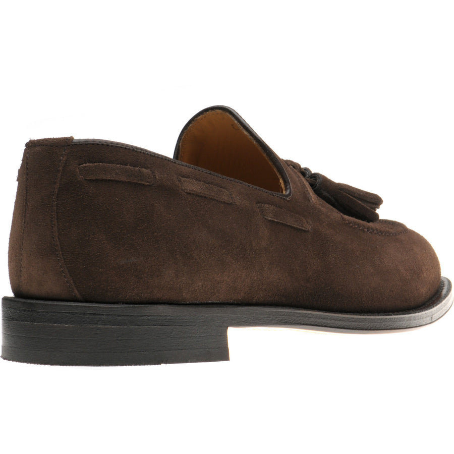 Product image for Herring Barcelona III mens tasselled loafers in brown suede (second)