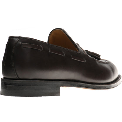Product image for Herring Barcelona III mens tasselled loafers in dark brown calf (second)