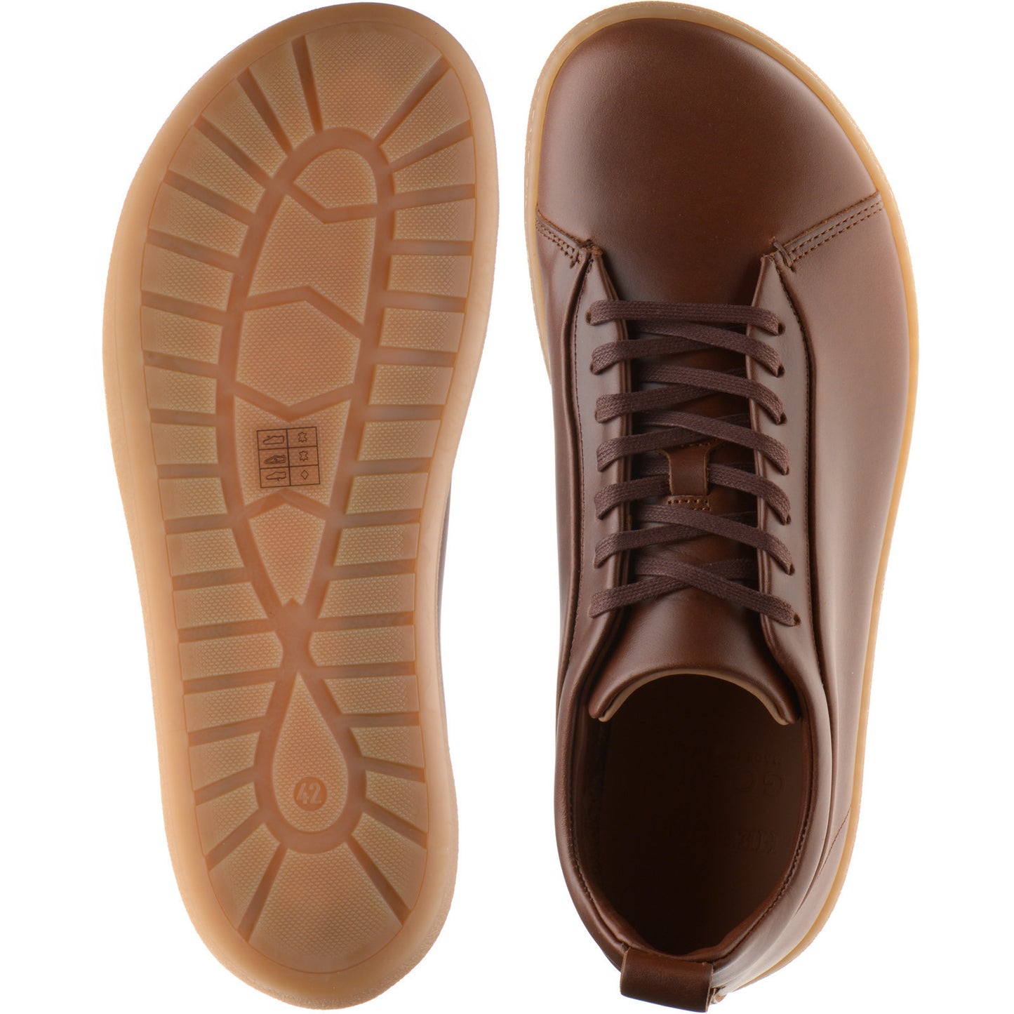 Product image for Herring Barefoot mens rubber-soled in dark brown