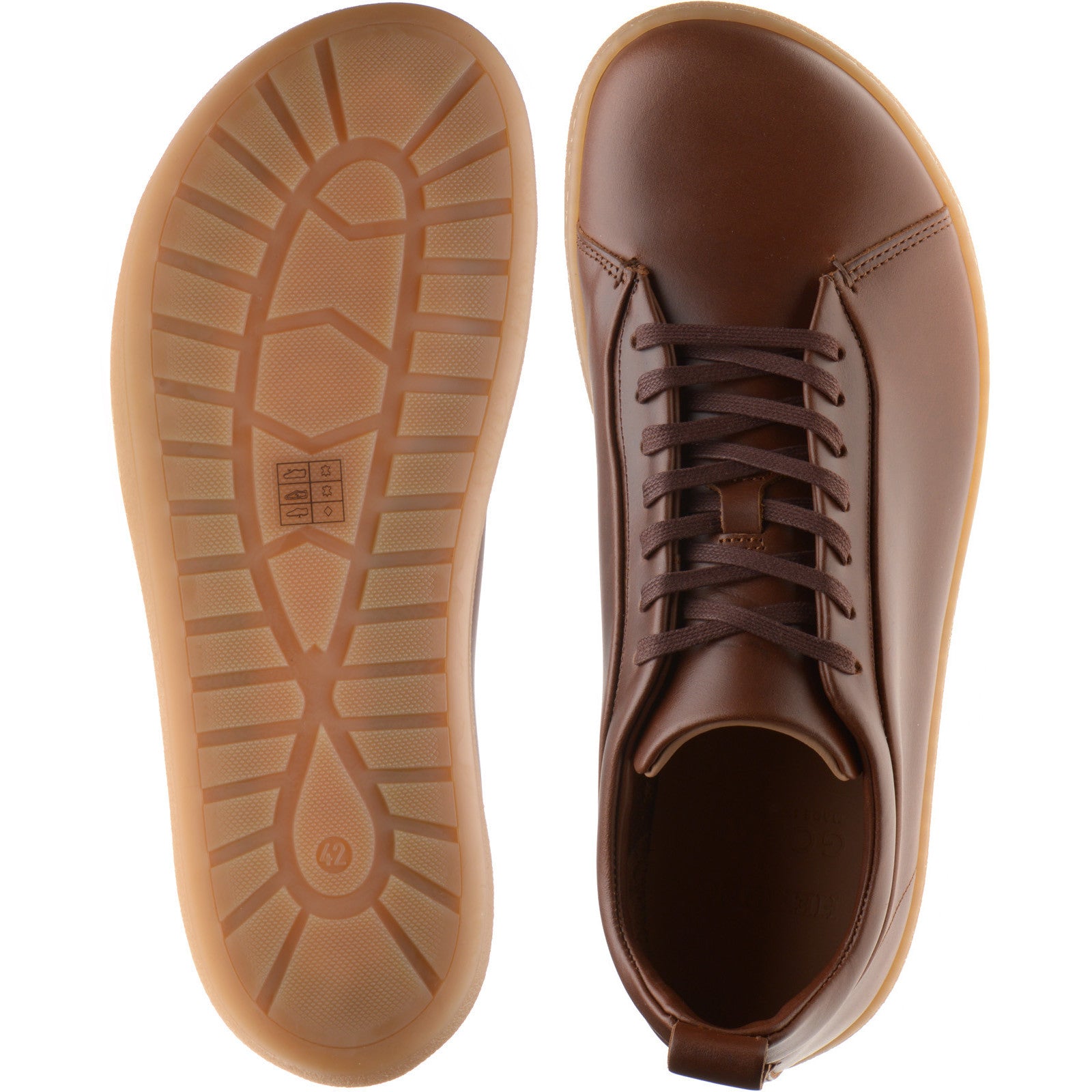 Product image for Herring Barefoot mens rubber-soled in dark brown