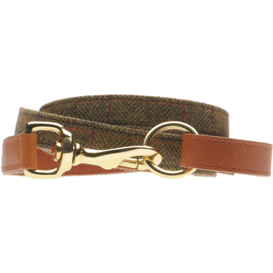 Product image for Herring Barney Dog Lead in tan and tweed