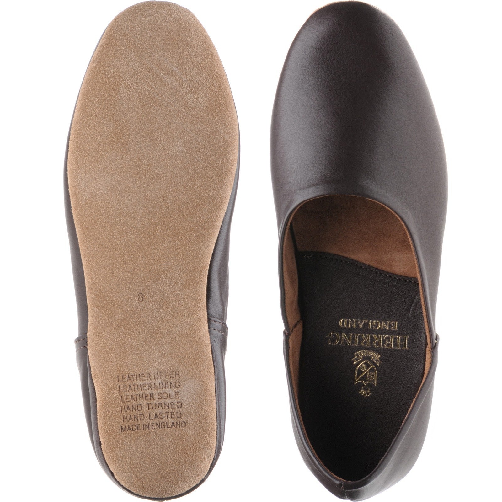 Product image for Herring Baron mens slippers in wine calf (second)