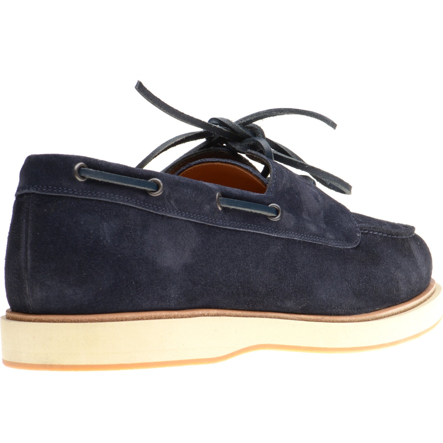 Product image for Herring Bayard mens rubber-soled deck shoes in navy suede