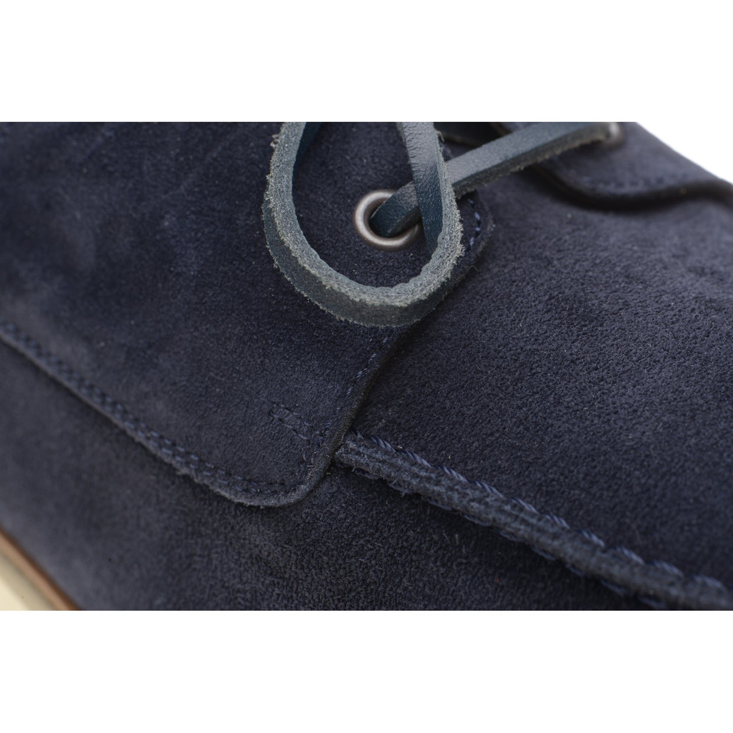 Product image for Herring Bayard mens rubber-soled deck shoes in navy suede