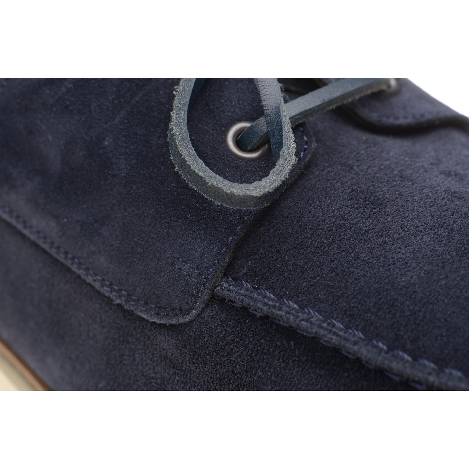 Product image for Herring Bayard mens rubber-soled deck shoes in navy suede