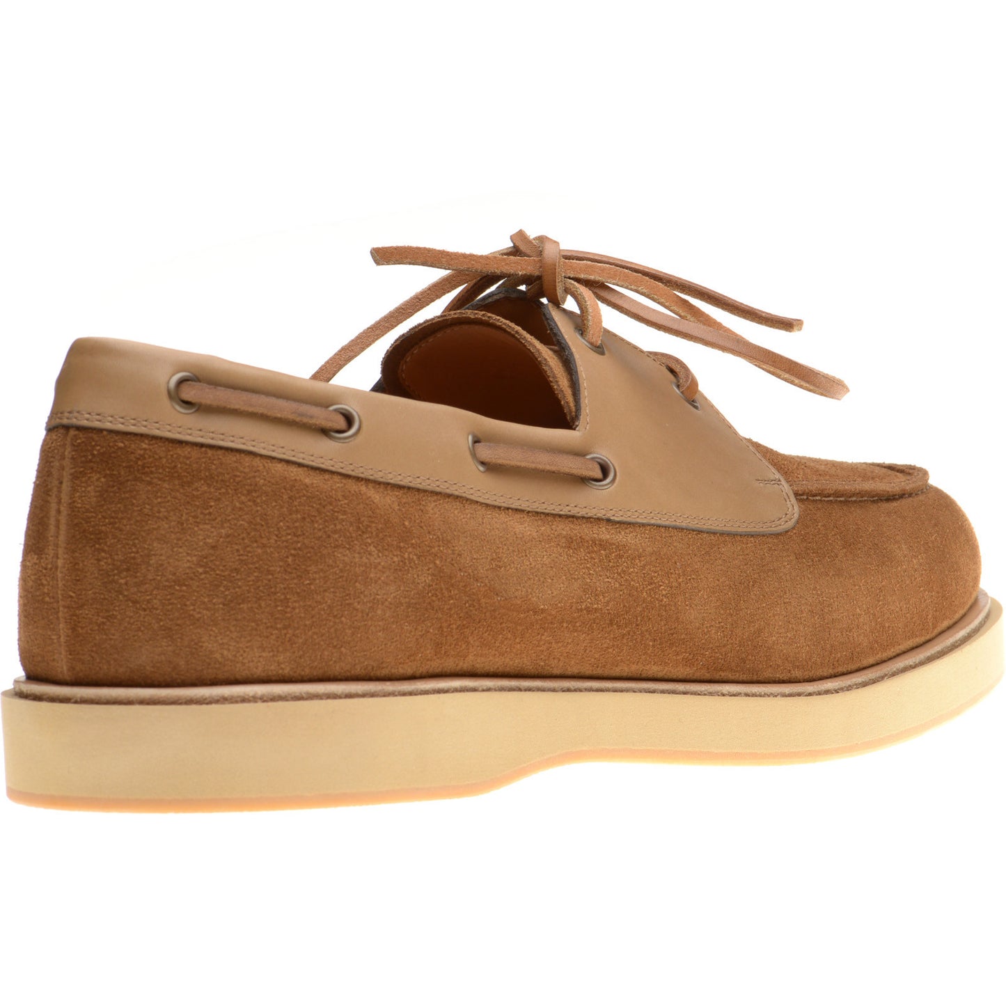 Product image for Herring Bayard mens rubber-soled deck shoes in tan suede