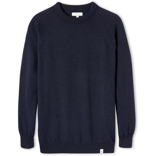 Product image for Herring Beauford Crew Jumper by Peregrine in navy