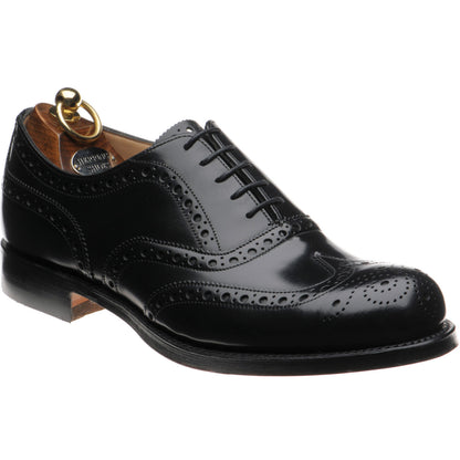 Product image for Herring Birchwood mens brogues in black polished