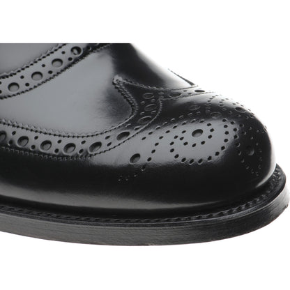 Product image for Herring Birchwood mens brogues in black polished