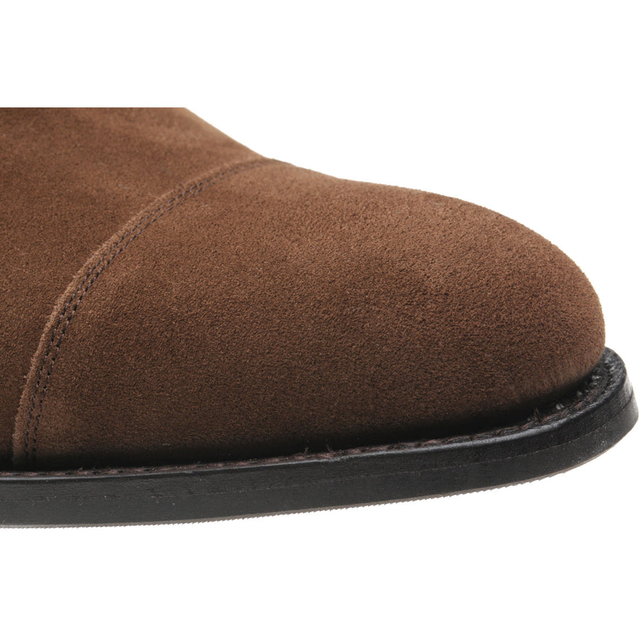 Product image for Herring Bishop mens rubber-soled double monk shoes in castagnia suede