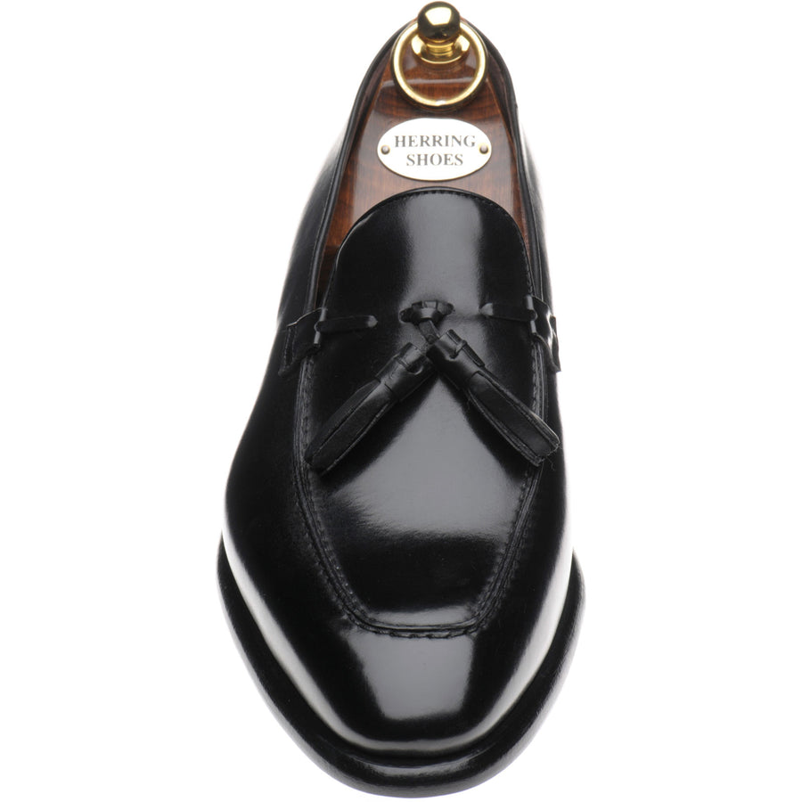 Product image for Herring Blackheath mens tasselled loafers in black calf (second)