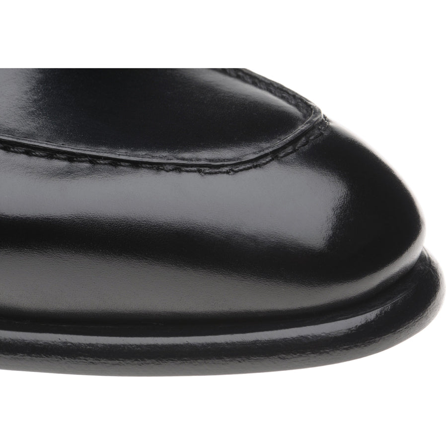 Product image for Herring Blackheath mens tasselled loafers in black calf (second)