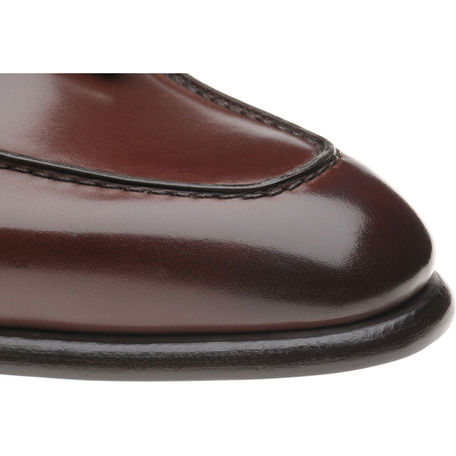 Product image for Herring Blackheath mens tasselled loafers in dark brown calf (second)