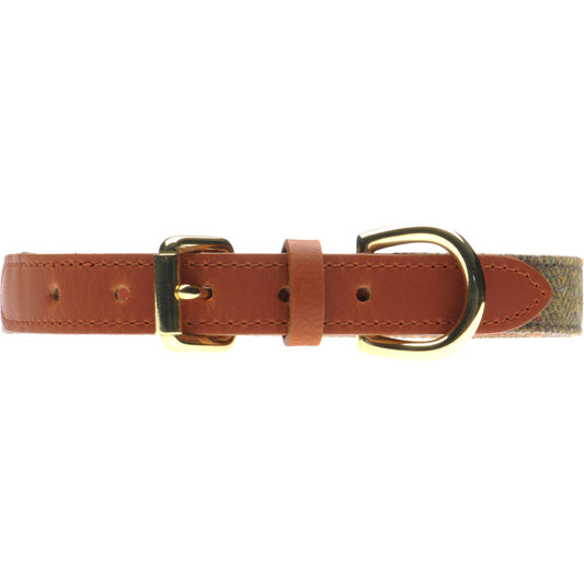 Product image for Herring Bonnie Dog Collar in tan and tweed