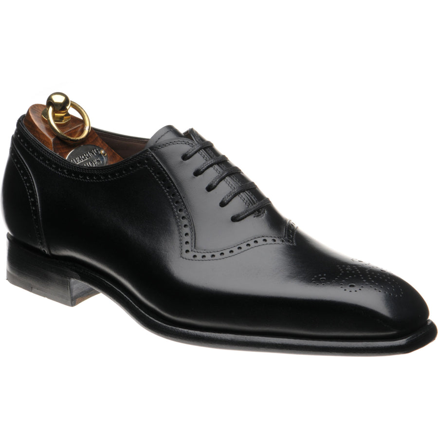 Product image for Herring Bournwell mens brogues in black calf (second)