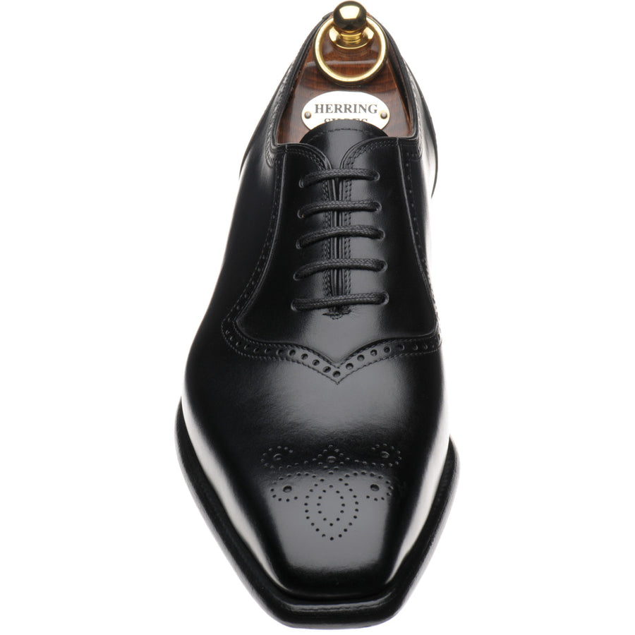 Product image for Herring Bournwell mens brogues in black calf (second)