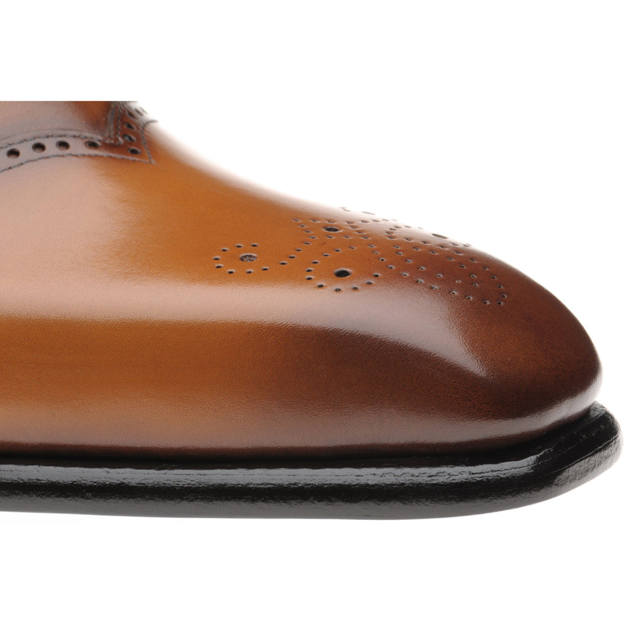 Product image for Herring Bournwell mens brogues in brown calf