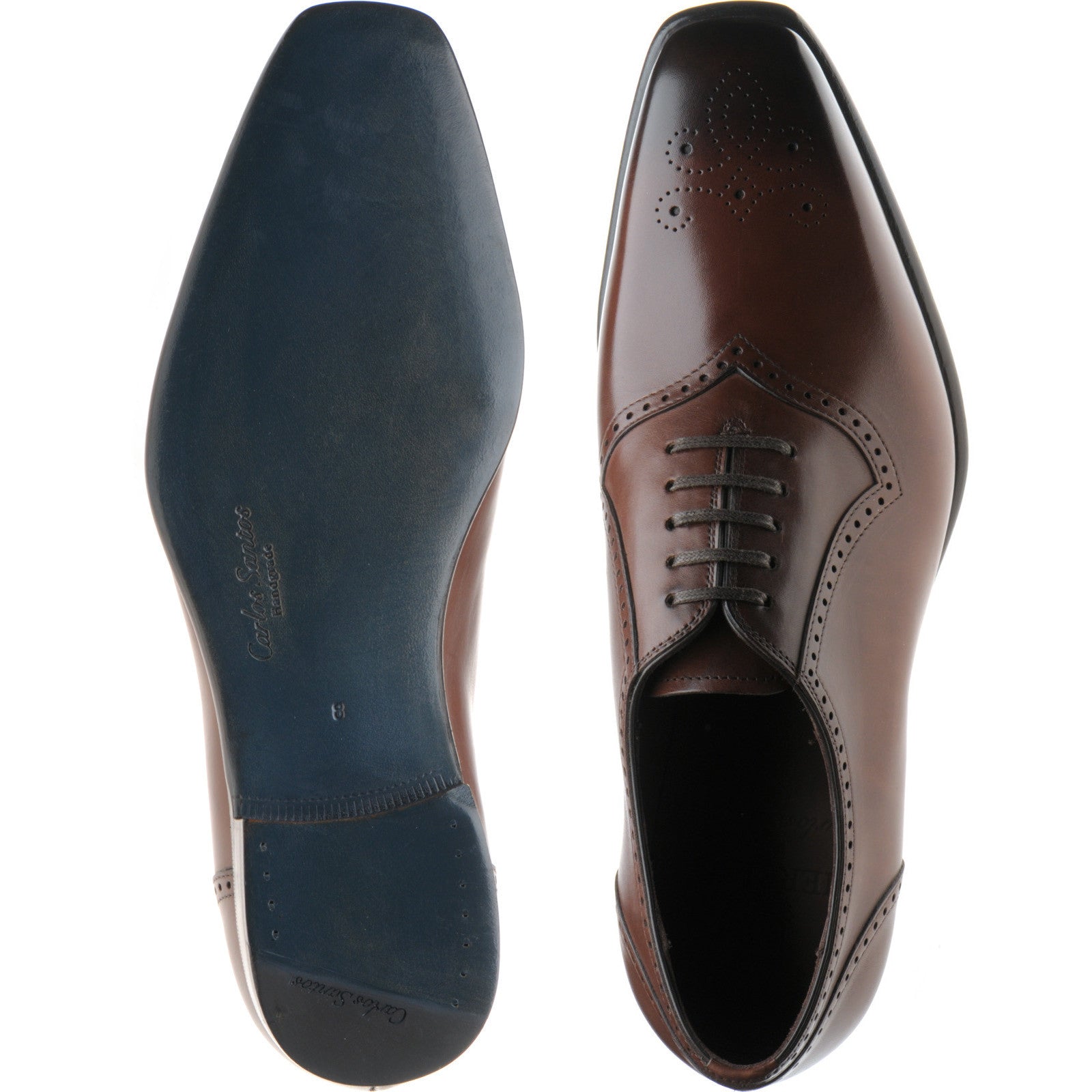 Product image for Herring Bournwell mens brogues in dark brown calf