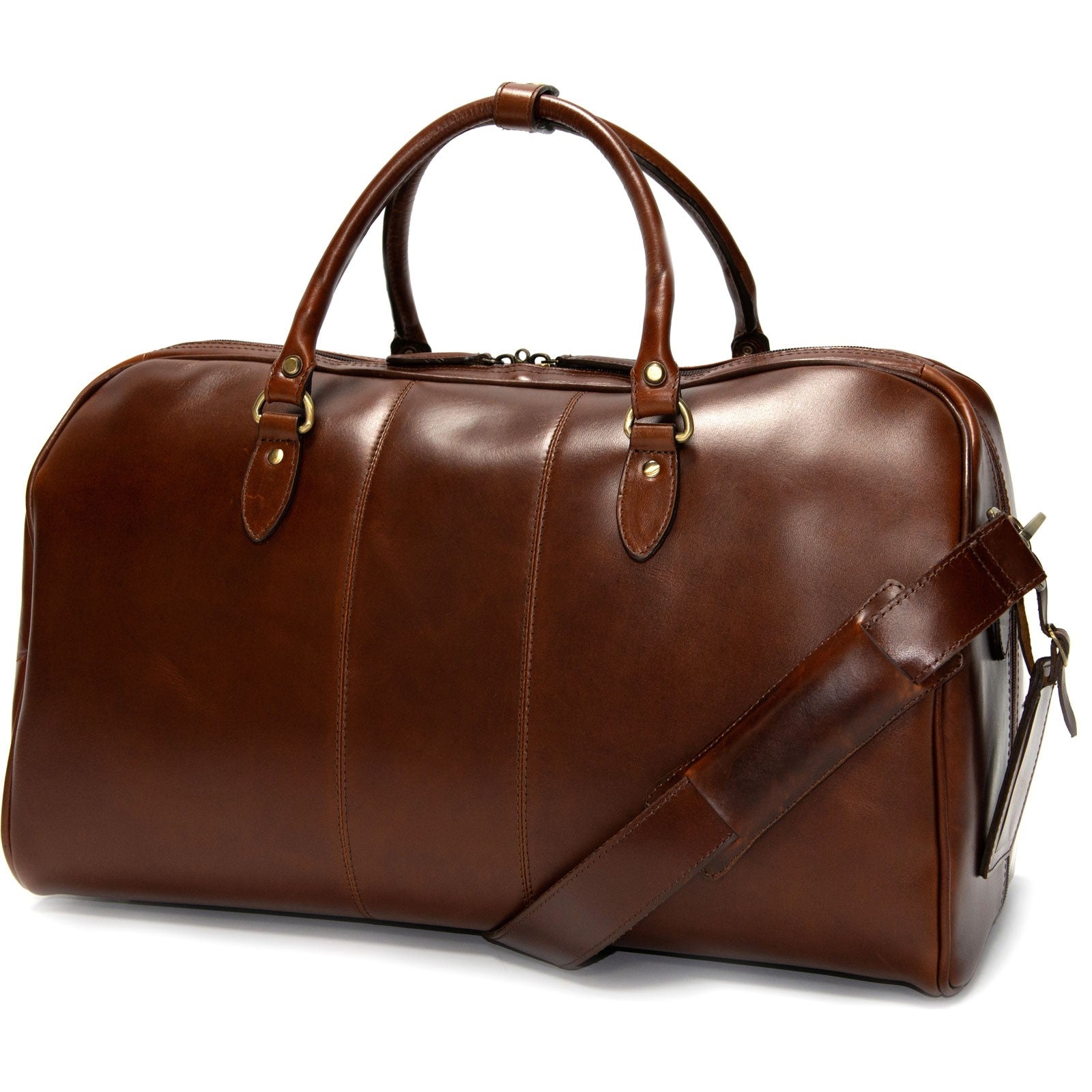 Product image for Herring Bovey Holdall in brandy calf (second)