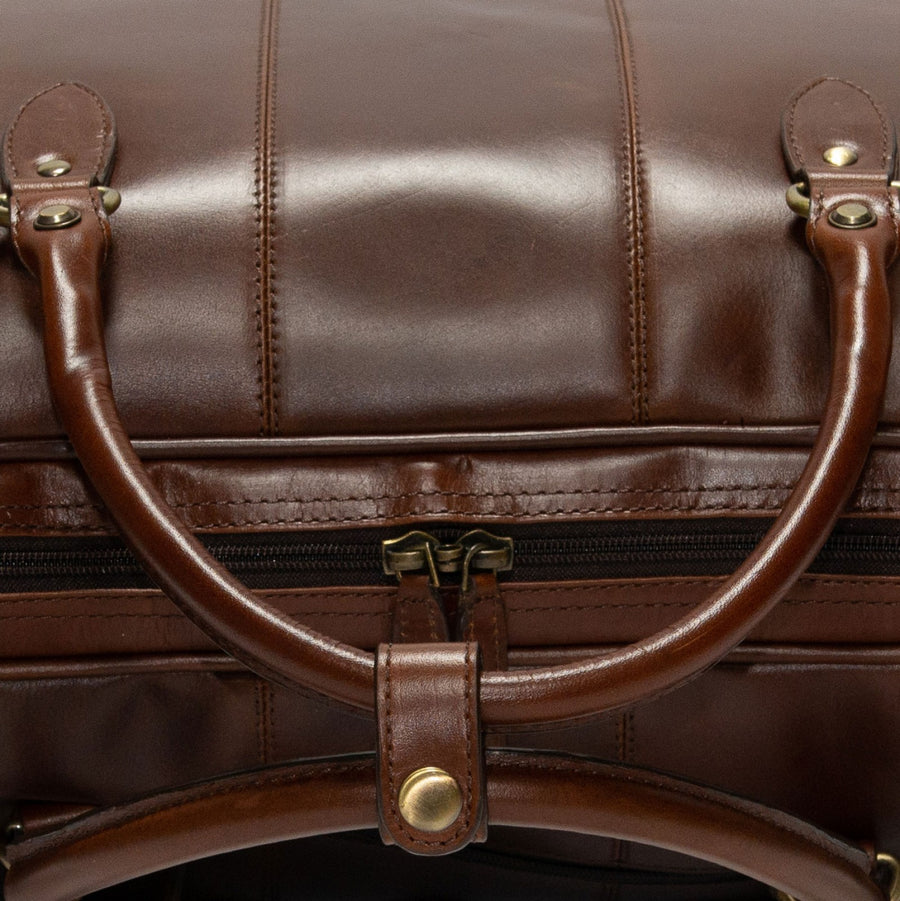 Product image for Herring Bovey Holdall in brandy calf