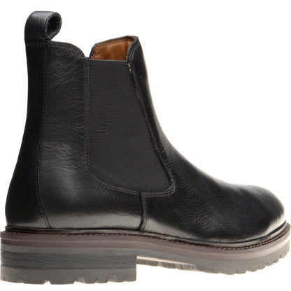 Product image for Herring Bragg mens rubber-soled Chelsea boots in black grain (second)