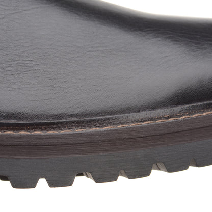 Product image for Herring Bragg mens rubber-soled Chelsea boots in black grain (second)