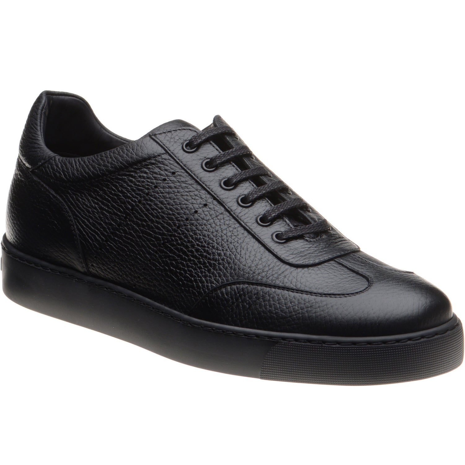 Product image for Herring Brendon mens rubber-soled trainers in black grain