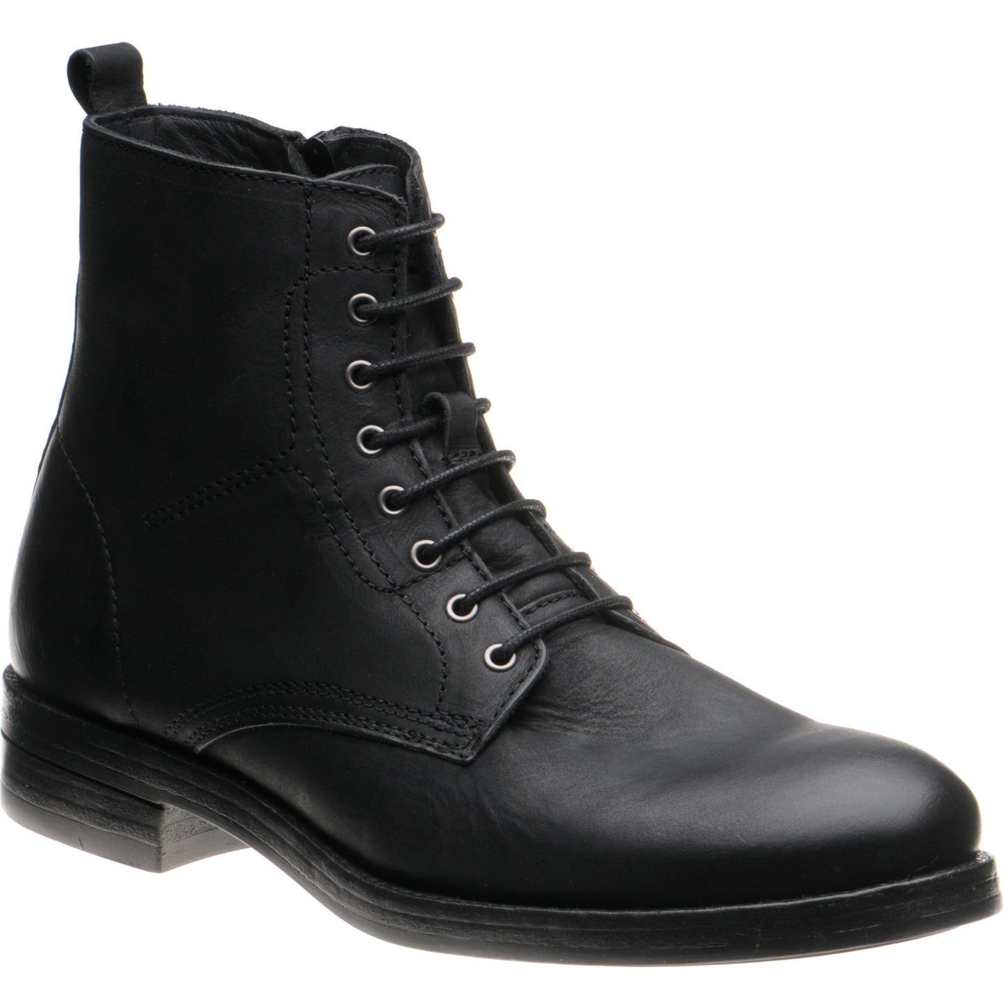 Product image for Herring Bridges mens rubber-soled boots in black waxy calf (second)