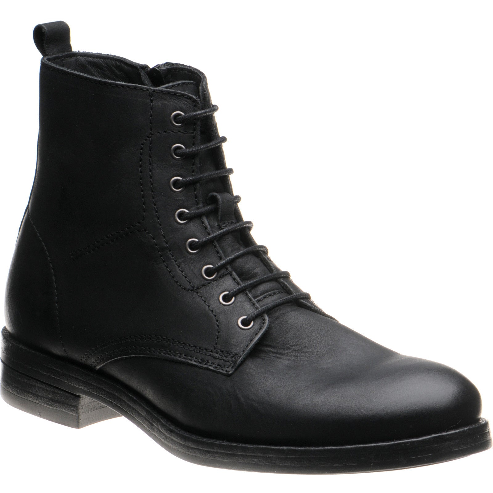 Product image for Herring Bridges mens rubber-soled boots in black waxy calf (second)