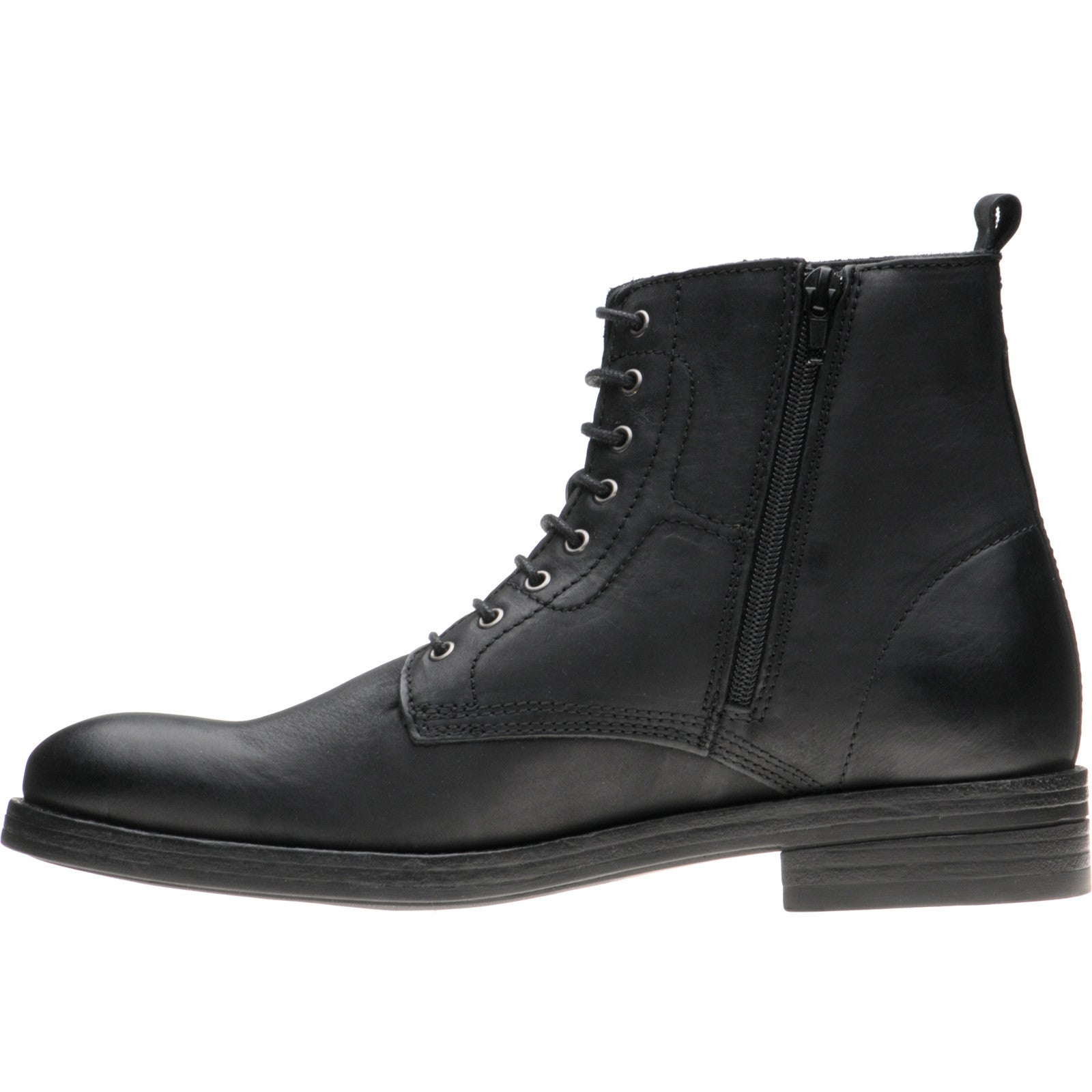 Product image for Herring Bridges mens rubber-soled boots in black waxy calf (second)