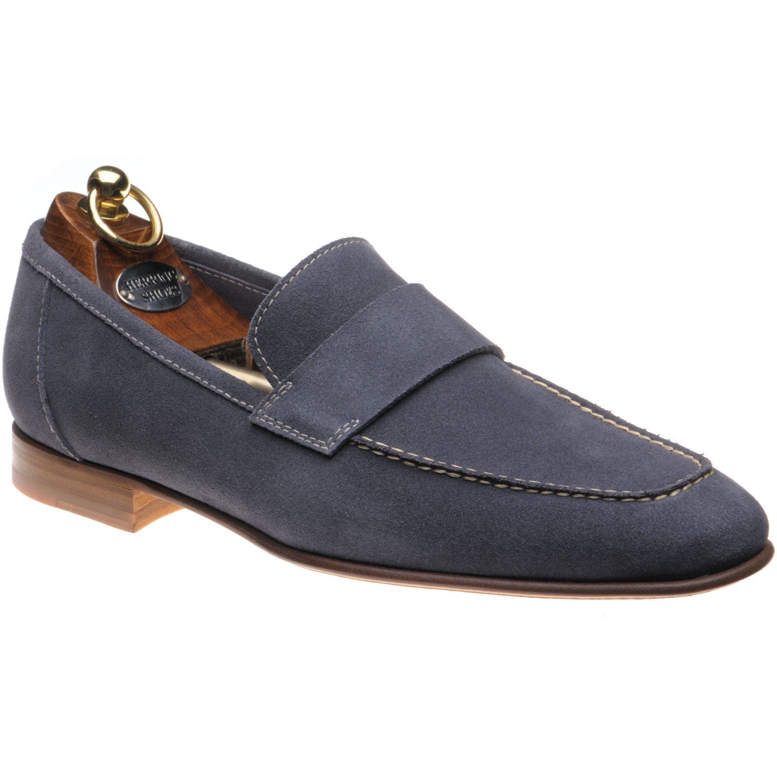 Product image for Herring Bridport mens hybrid-soled loafers in grey suede