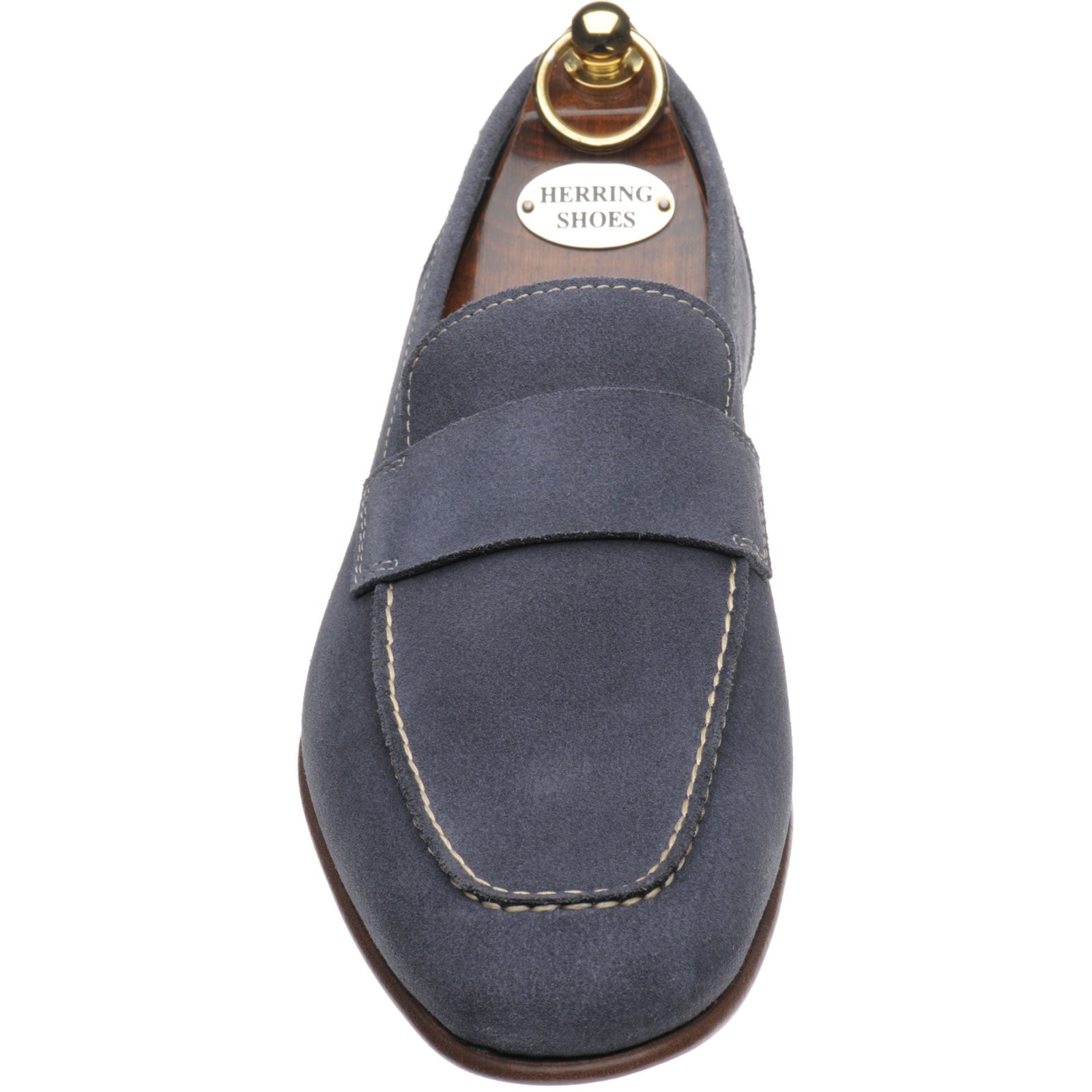 Product image for Herring Bridport mens hybrid-soled loafers in grey suede