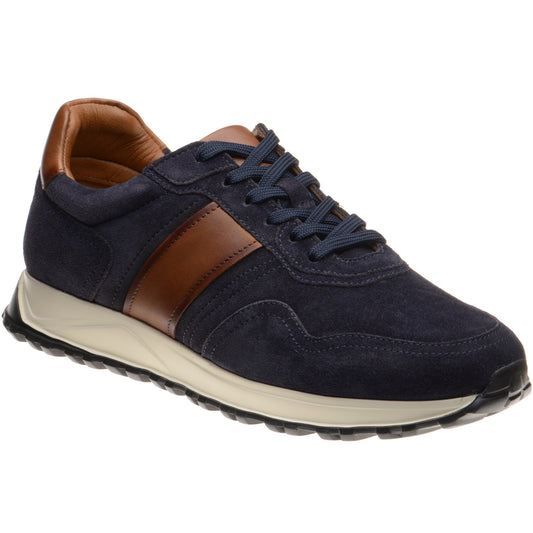 Product image for Herring Brisbane mens rubber-soled in navy suede and tan