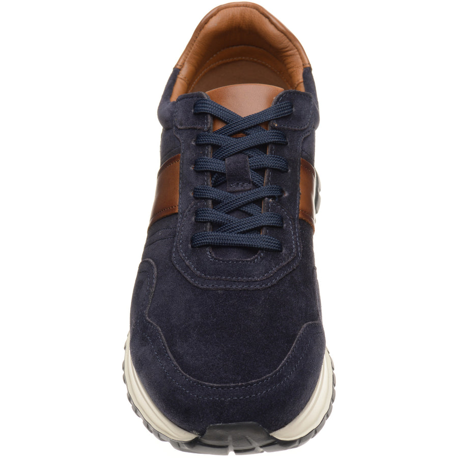 Product image for Herring Brisbane mens rubber-soled in navy suede and tan